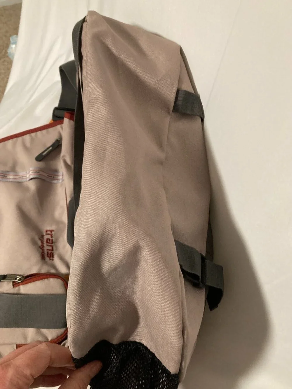 Jansport Trans Messenger Tan/Orange Shoulder Bag Commuter Bag Neutral Pockets